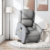 vidaXL Fauteuil inclinable de massage &eacute;lectrique Gris clair Tissu