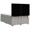 vidaXL Sommier &agrave; lattes de lit avec matelas Gris clair 160x200cm Tissu