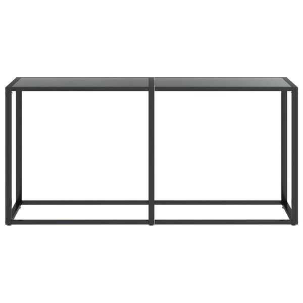 vidaXL Table console Noir 160x35x75,5 cm Verre tremp&eacute;