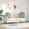vidaXL Coussins de si&egrave;ge 2 pcs Gris clair &Oslash;60 x 21 cm tissu