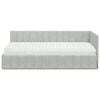 vidaXL Cadre de lit d'angle avec matelas 2 pcs Gris clair Velours