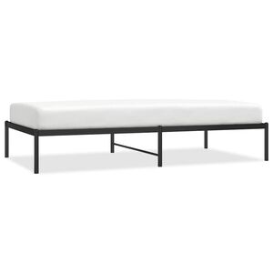 vidaXL Cadre de lit m&eacute;tal sans matelas noir 100x190 cm