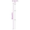 vidaXL Poteau de cl&ocirc;ture. 7 pcs Gris Acier