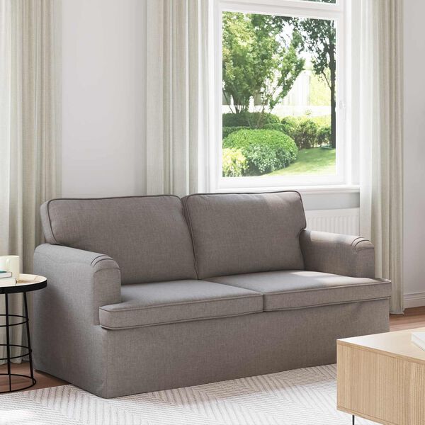 vidaXL Canap&eacute; 140cm Taupe M&eacute;tал