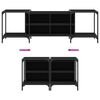 vidaXL Meuble TV noir 153x37x50 cm bois d'ing&eacute;nierie