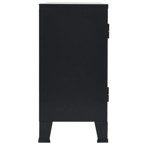 vidaXL Buffet M&eacute;tal de style industriel 120x35x70 cm Noir