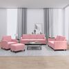 vidaXL Ensemble de canap&eacute;s 4 pcs rose velours
