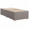 vidaXL Sommier &agrave; lattes de lit avec matelas Taupe 100x200 cm Tissu