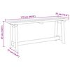 vidaXL Banc ext&eacute;rieur Naturel 119 x 47 x 35 cm Bois de pin massif
