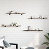 vidaXL &Eacute;tag&egrave;res murales 4 pcs ch&ecirc;ne marron 80x10x1,5cm bois ing&eacute;nierie