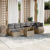 vidaXL Salon de jardin avec coussins 8 pcs beige r&eacute;sine tress&eacute;e