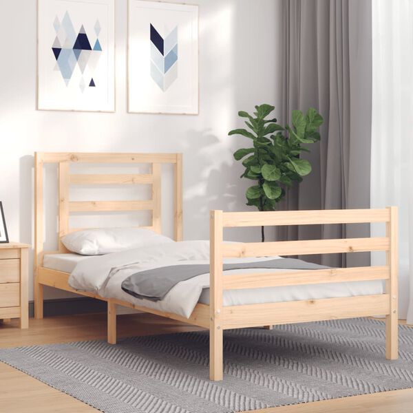 vidaXL Cadre de lit sans matelas bois massif