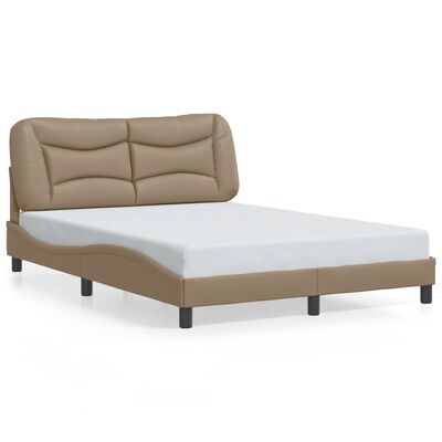 VidaXL Cadre de lit sans matelas cappuccino 140x200 cm similicuir