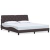 vidaXL Cadre de lit sans matelas marron fonc&eacute; 180x200 cm tissu