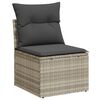 vidaXL Ensemble de Canap&eacute;s avec coussin 7 pcs Gris clair polyrotin