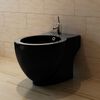 vidaXL Ensemble de toilette et bidet Céramique Noir