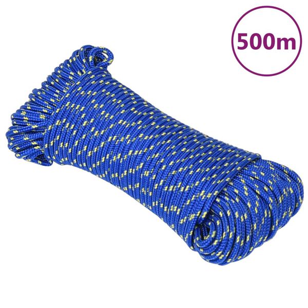 vidaXL Corde de bateau Bleu 5 mm 500 m Polypropyl&egrave;ne