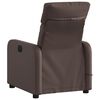 vidaXL Fauteuil de massage inclinable Marron Similicuir