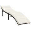 vidaXL Chaises longues lot de 2 avec table marron r&eacute;sine tress&eacute;e