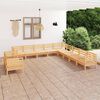 vidaXL Salon de jardin 11 pcs Bois de pin massif