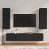 vidaXL Ensemble de meubles TV 4 pcs Noir Bois d'ing&eacute;nierie