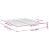 vidaXL Cadre de lit sans matelas noir 150x200 cm bois d'ing&eacute;nierie