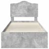 vidaXL Cadre de lit Gris b&eacute;ton 90 x 200 cm Bois d'ing&eacute;nierie