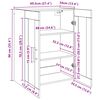 vidaXL Meuble mural Ch&ecirc;ne noir 69,5 x 34 x 90 cm Bois d'ing&eacute;nierie