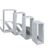 vidaXL Ensemble d'&eacute;tag&egrave;res cubo&iuml;des 4 blanc