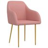 vidaXL Chaises &agrave; manger lot de 6 rose velours