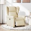 vidaXL Fauteuil inclinable &eacute;lectrique Cr&egrave;me Tissu