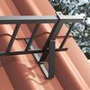 vidaXL Support de Garde Neige Noir 29,5 x 3 x 34,5 cm Acier