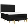 vidaXL Sommier &agrave; lattes de lit avec matelas Noir 140x200 cm Tissu
