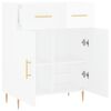 vidaXL Buffet Blanc brillant 69,5x34x90 cm Bois d'ing&eacute;nierie