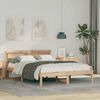 vidaXL Cadre de lit avec t&ecirc;te de lit Marron 120 x 190 cm Pin massif