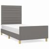 vidaXL Cadre de lit sans matelas gris fonc&eacute; 80x200 cm tissu
