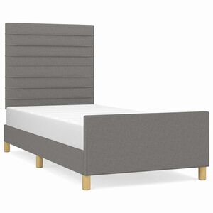 vidaXL Cadre de lit sans matelas gris fonc&eacute; 80x200 cm tissu