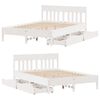 vidaXL Cadre de lit sans matelas blanc 120x200 cm bois de pin massif
