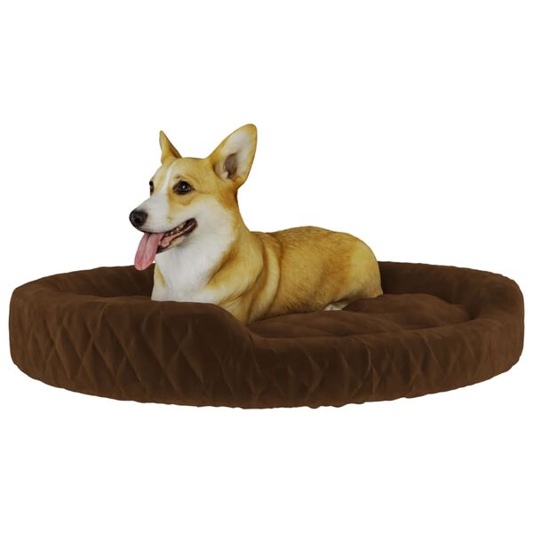 vidaXL Lit pour chien Marron 70x55x23 cm Peluche