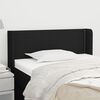 vidaXL T&ecirc;te de lit avec oreilles Noir 93x16x78/88 cm Tissu