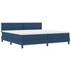 vidaXL Lit &agrave; ressorts avec matelas Bleu 200 x 200 cm tissu