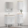 vidaXL Ensemble de mobilier de salle de bain FLORO 3 pcs Blanc