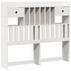 vidaXL Lit bibliothèque sans matelas blanc 135x190 cm bois pin massif