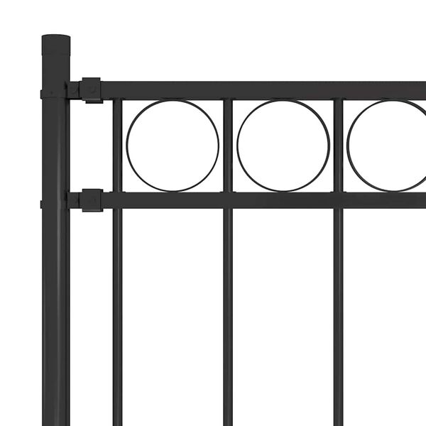 vidaXL Cl&ocirc;ture de jardin en acier 1,7 x 1,5 m Noir