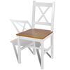 vidaXL Chaises &agrave; manger lot de 4 blanc bois de pin