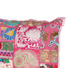 vidaXL Coussin Patchwork lot de 2 fait &agrave; la main Rose/turquoise