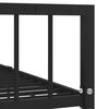 vidaXL Cadre de lit sans matelas noir métal 160x200 cm