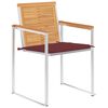 vidaXL Chaises de jardin lot de 4 avec coussins Bois de teck massif