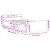vidaXL Cadre de lit sans matelas gris b&eacute;ton 90x200 cm