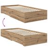 vidaXL Cadre de lit Ch&ecirc;ne artisanal 90 x 200 cm Bois d'ing&eacute;nierie